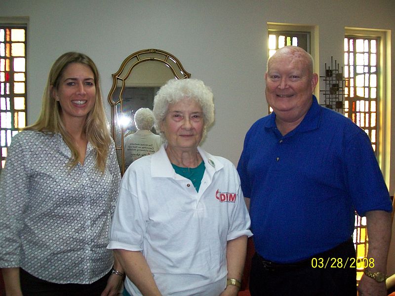 Mellissa Stump, John Denmark, with Barbara Reynolds in the middle